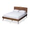 Baxton Studio Demeter Mid-Century Walnut Brown Finished Wood Full Size Platform Bed 156-9407-9428 - alternate 2